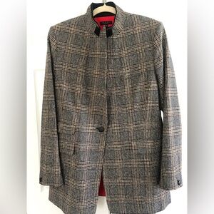 NWT Rag and Bone Paloma Japanese Wool Plaid Blazer. Size 16